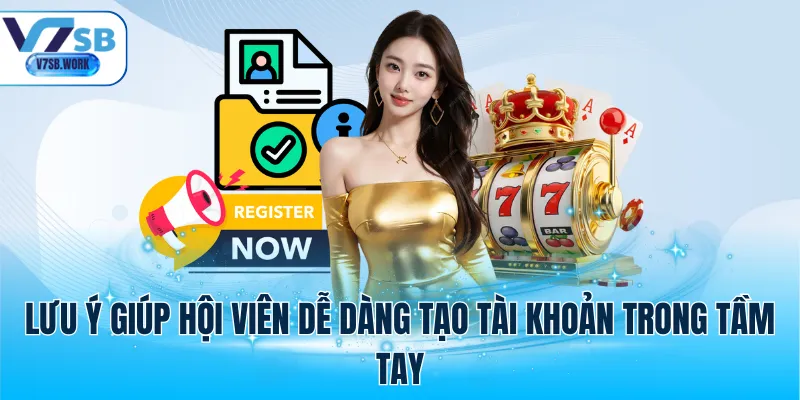 Lưu ý giúp hội viên dễ dàng tạo tài khoản trong tầm tay